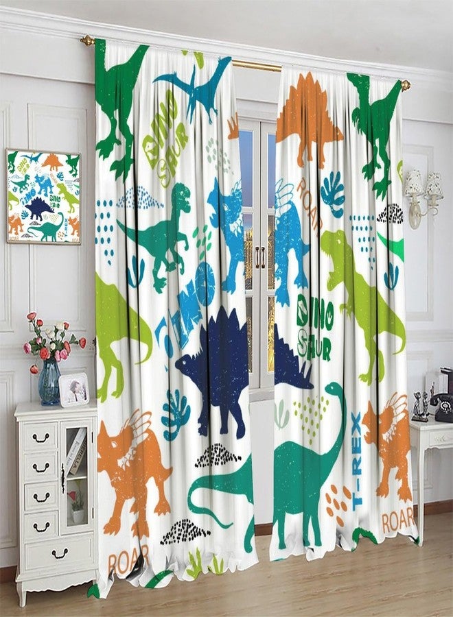 YCness Kids Dinosaur Curtains Cartoon Dino Blackout Boys Window Treatments for Boys Girls Children Nursery Living Room Bedroom Decor Fabric Set 2 Panel 42x45 Inch 30% Shading Rate - Image 5